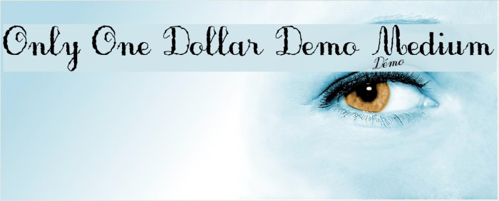 Only One Dollar Demo Medium Font examples