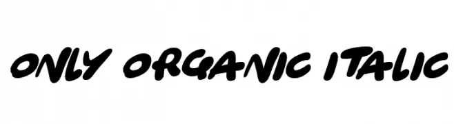 Only Organic Italic  Скачать бесплатные шрифты