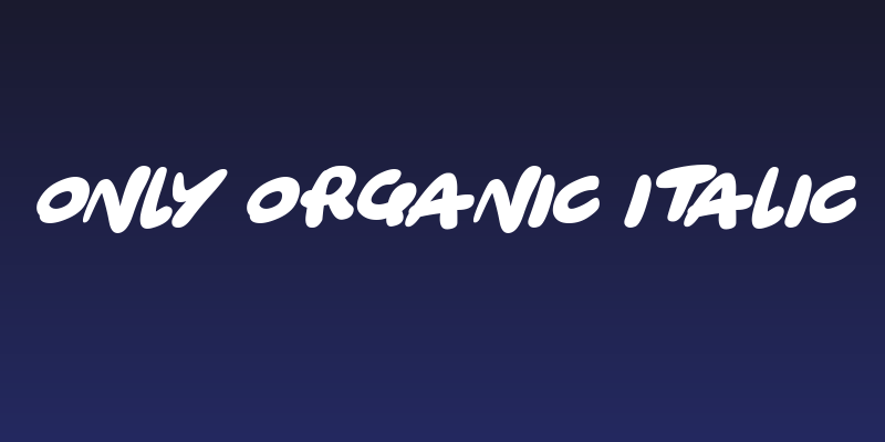 Only Organic Italic Social Header