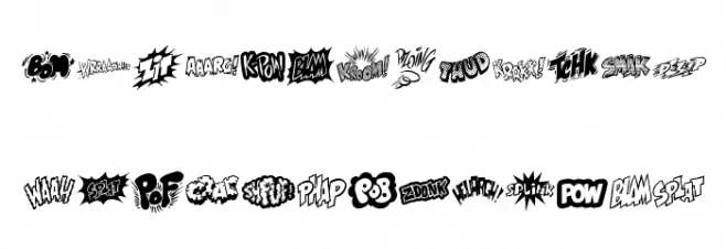 OnomatoBom Fuentes MAYÚSCULAS