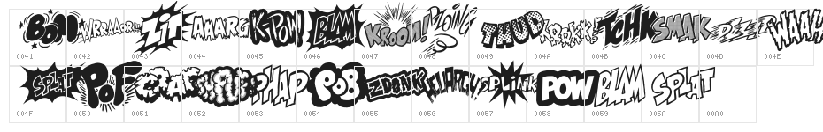 OnomatoBom Character Map