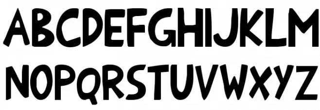 OnomatoShark! Schriftart Groß