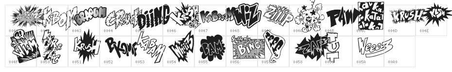 OnomatoVlam Character Map