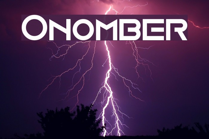 Onomber Font examples
