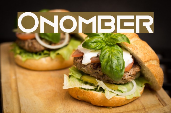 Onomber Font examples