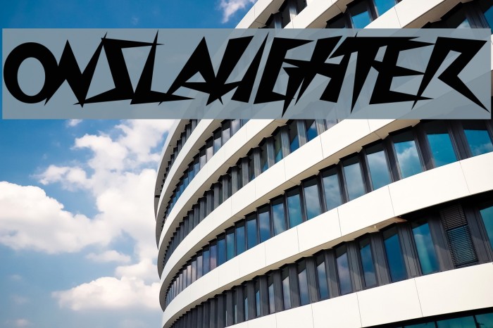 Onslaughter Font examples