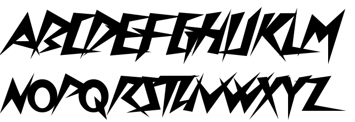 Onslaughter Font LOWERCASE