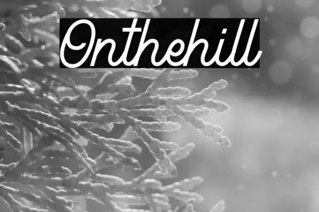 Onthehill Font examples