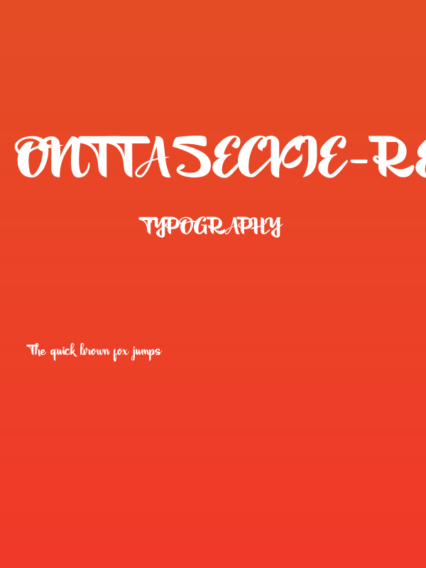Onttaseckie-Regular Poster
