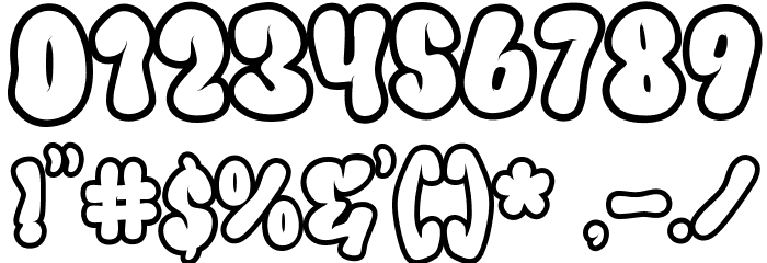 Onyx Vibe Outline Outline Font OTHER CHARS