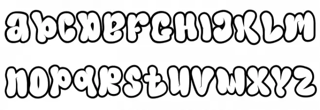 Onyx Vibe Outline Outline Caratteri MAIUSCOLE