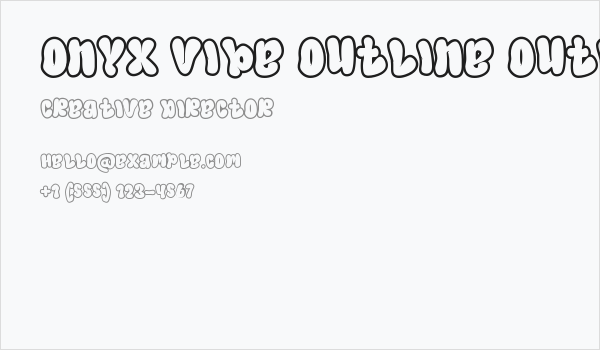 Onyx Vibe Outline Outline Business Card