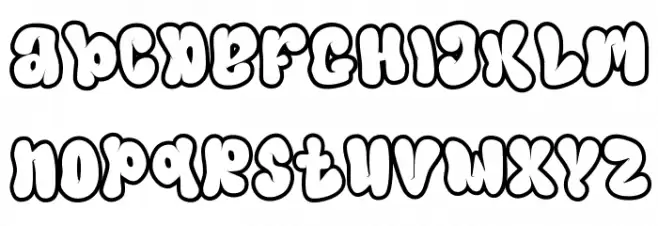 Onyx Vibe Outline Outline Caratteri MINUSCOLO