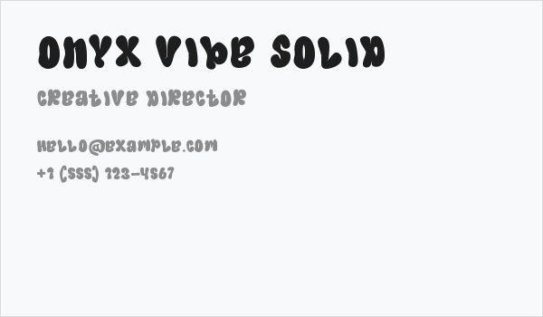 Onyx Vibe Solid Business Card