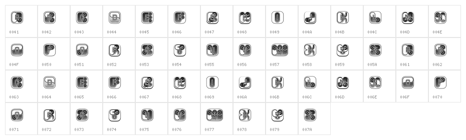 Onza Regular Character Map