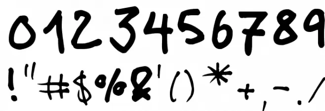 on acid Font OTHER CHARS