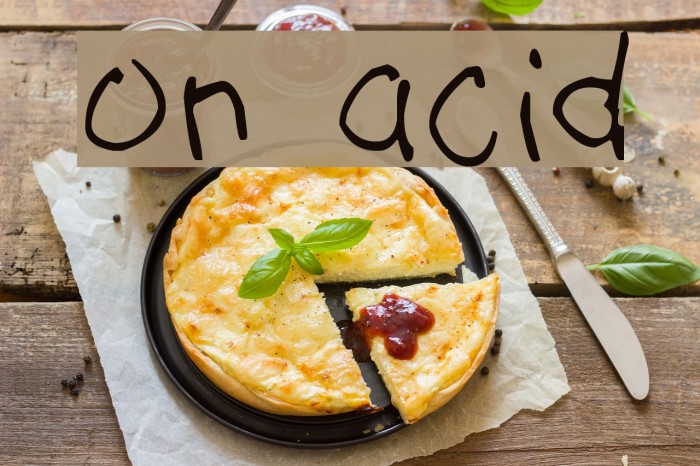 on acid フォント examples