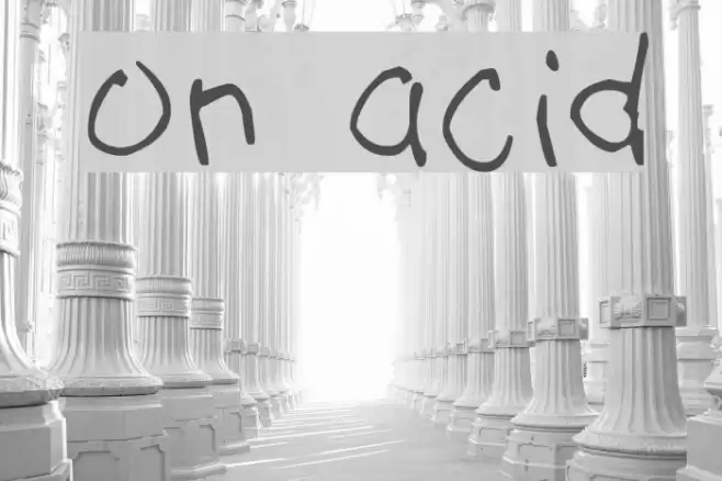 on acid Font examples