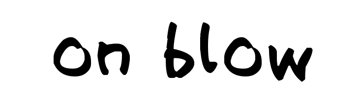 on blow  font caratteri gratis