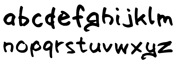 on blow Font LOWERCASE