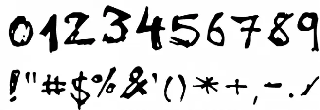 on meth Font OTHER CHARS