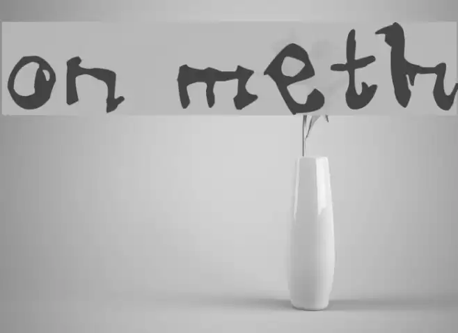 on meth Font examples