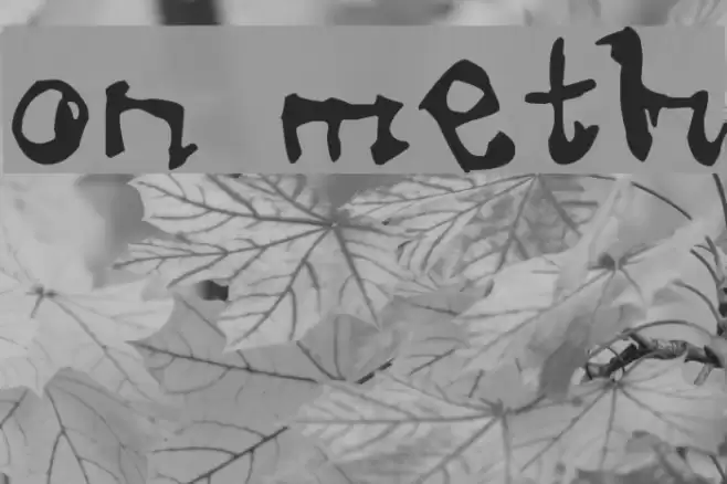 on meth Font examples