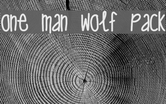 one man wolf pack Font examples