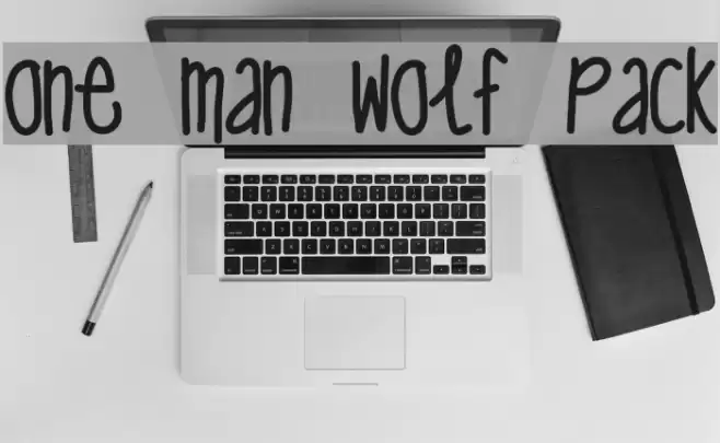 one man wolf pack Font examples