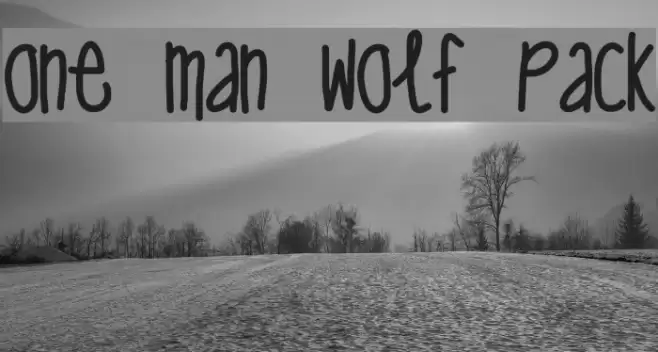 one man wolf pack Font examples