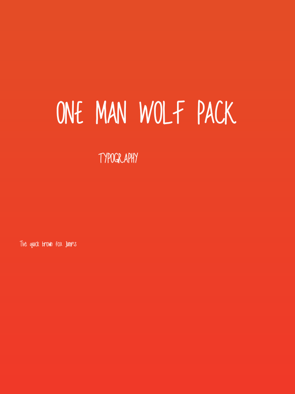 one man wolf pack Poster