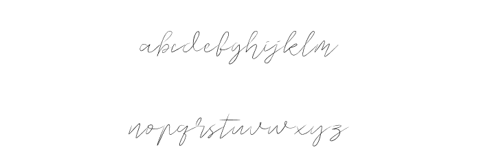 onelover Font LOWERCASE