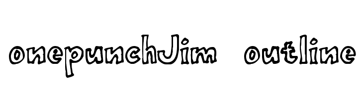 onepunchJim  outline  font caratteri gratis