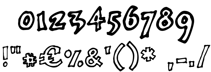onepunchJim outline Font OTHER CHARS