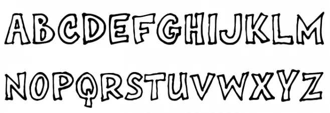 onepunchJim outline 字体 大写