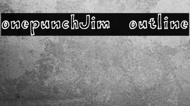 onepunchJim   outline Font examples