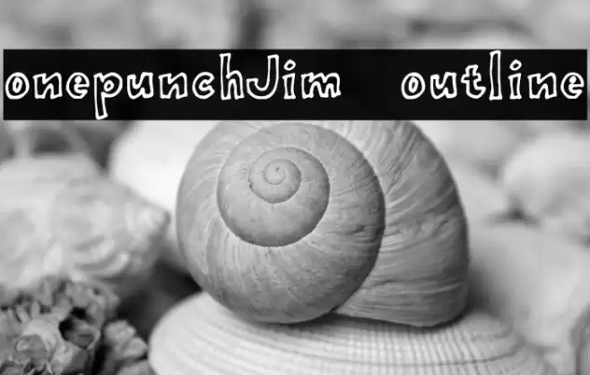 onepunchJim   outline Font examples