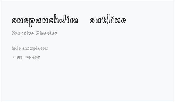 onepunchJim   outline Business Card