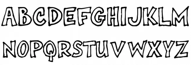 onepunchJim outline 字体 大写
