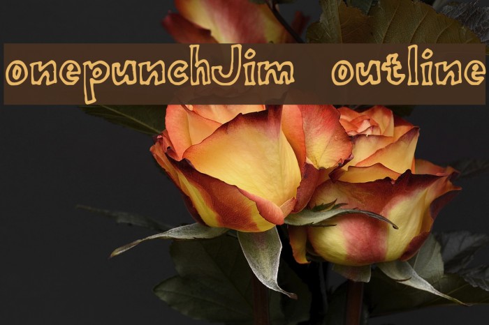 onepunchJim outline Font examples