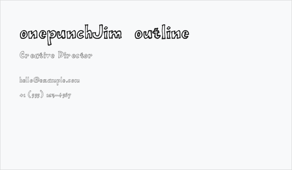 onepunchJim  outline Business Card