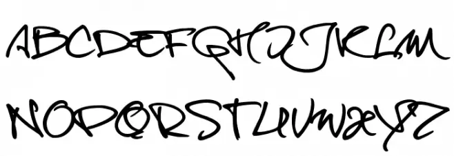 onetrickTony Schriftart Groß