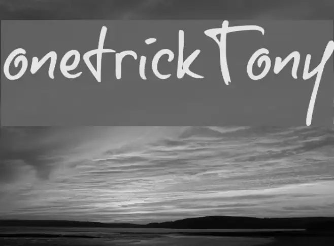 onetrickTony Font examples
