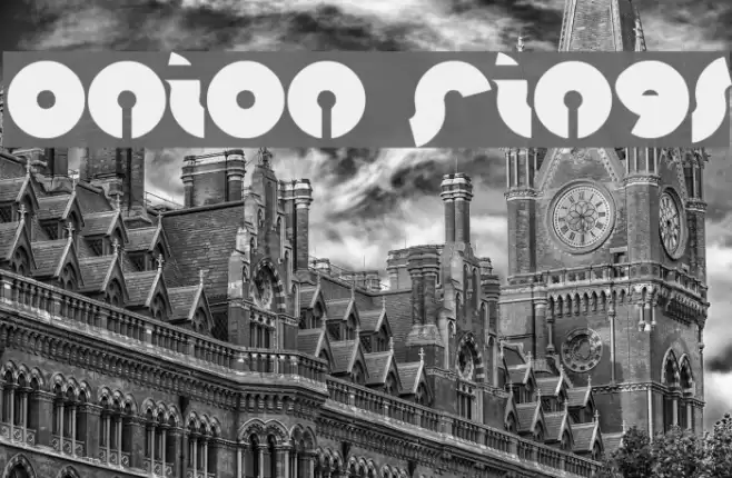 onion rings Font examples