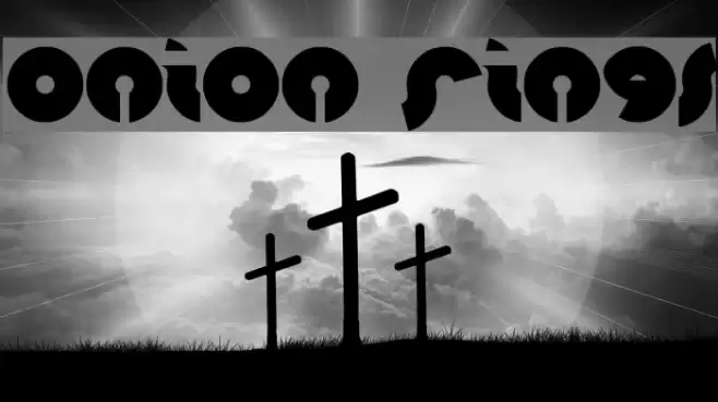 onion rings Font examples