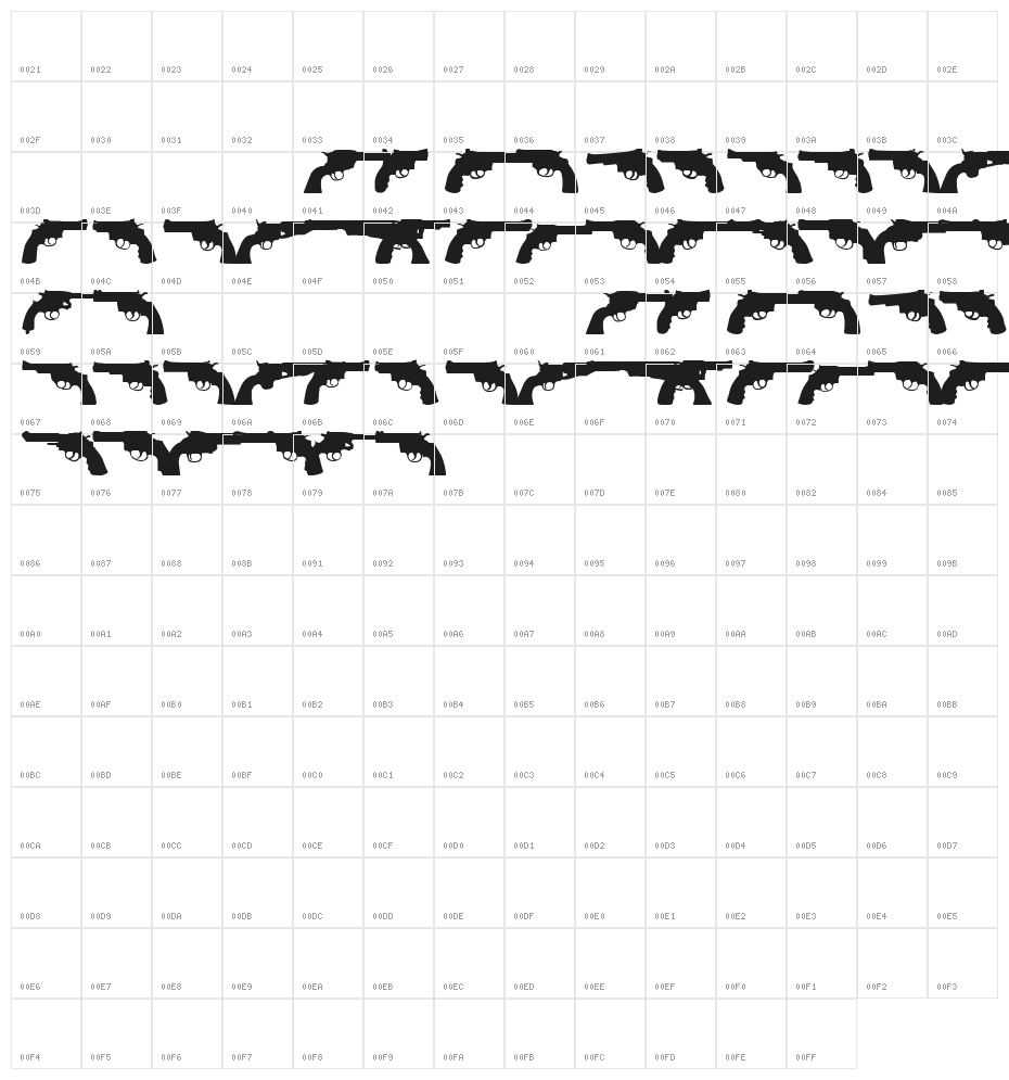 only revolver tfb Character Map