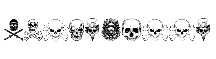 only skulls  Скачать бесплатные шрифты