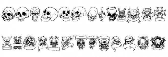 only skulls Font Litere mari