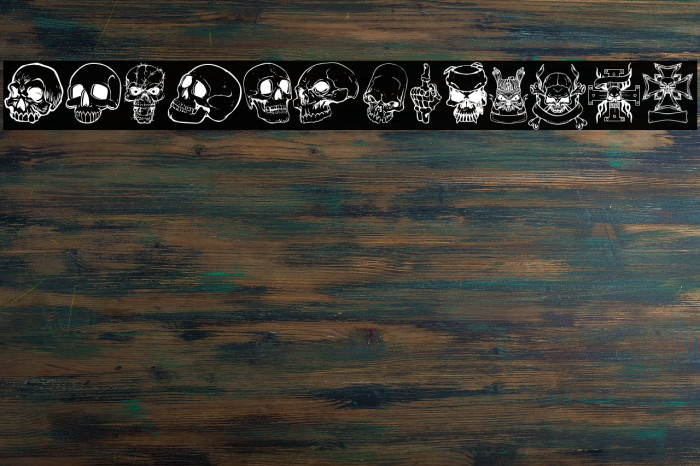 only skulls Font examples