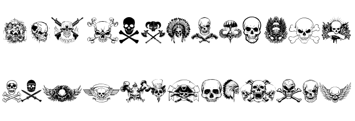 only skulls Font LOWERCASE